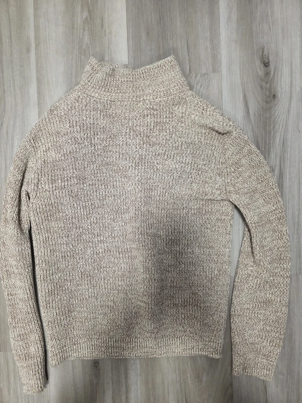 Kids Half-Zip Pullover Sweater Jacket - Beige